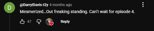 YouTube viewer comment