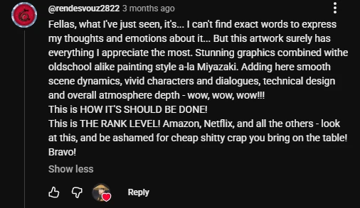 YouTube viewer comment