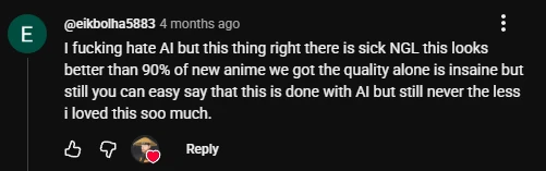 YouTube viewer comment