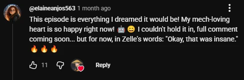 YouTube viewer comment
