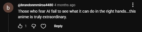 YouTube viewer comment