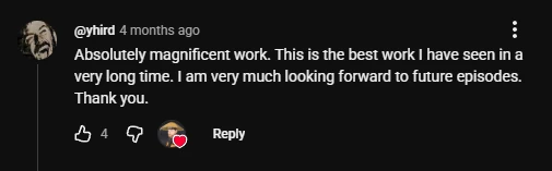 YouTube viewer comment