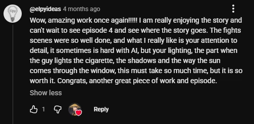 YouTube viewer comment