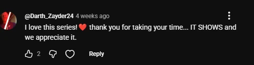 YouTube viewer comment