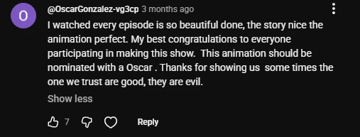 YouTube viewer comment