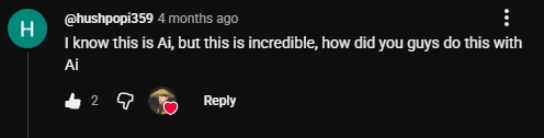YouTube viewer comment